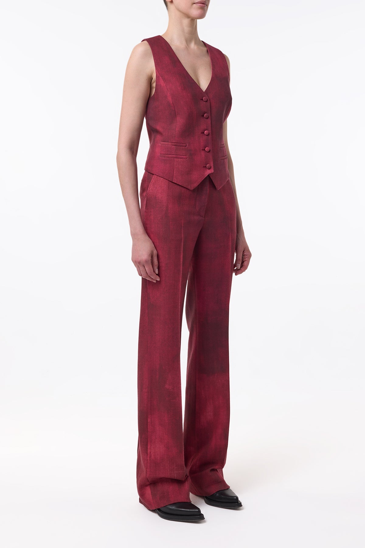 Bordeaux / Gilet Coleridge en laine - Bordeaux