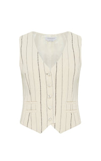 Ivory / Gilet Coleridge en laine - Ivory
