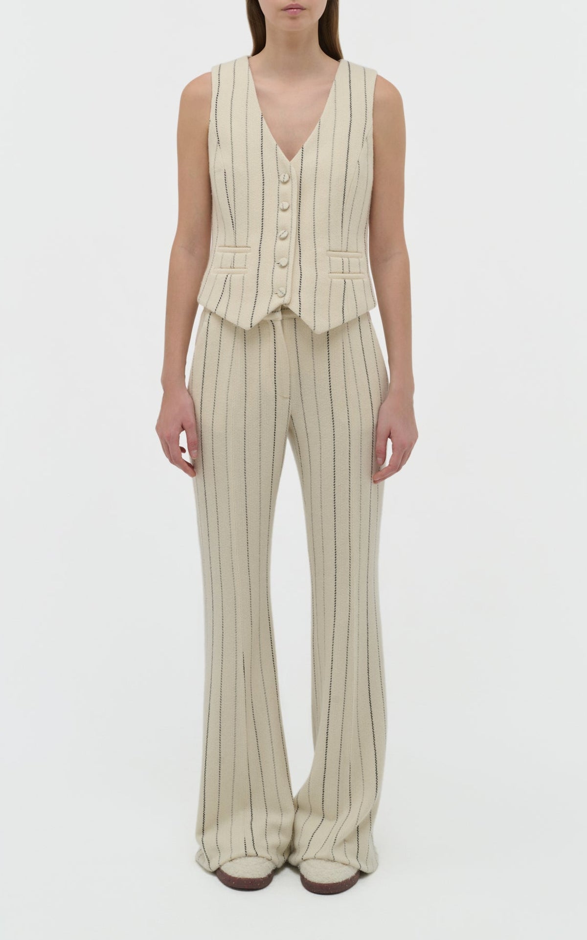 Ivory / Gilet Coleridge en laine - Ivory