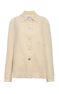 Ulu Chore Jacket en ivoire soie tweed