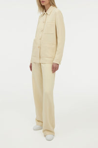 Ulu Chore Jacket en ivoire soie tweed