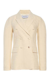 Sedna Blazer en ivoire soie tweed