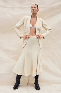 Sedna Blazer en ivoire soie tweed