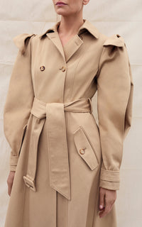 Camel / Manteau Benedict en coton - Camel