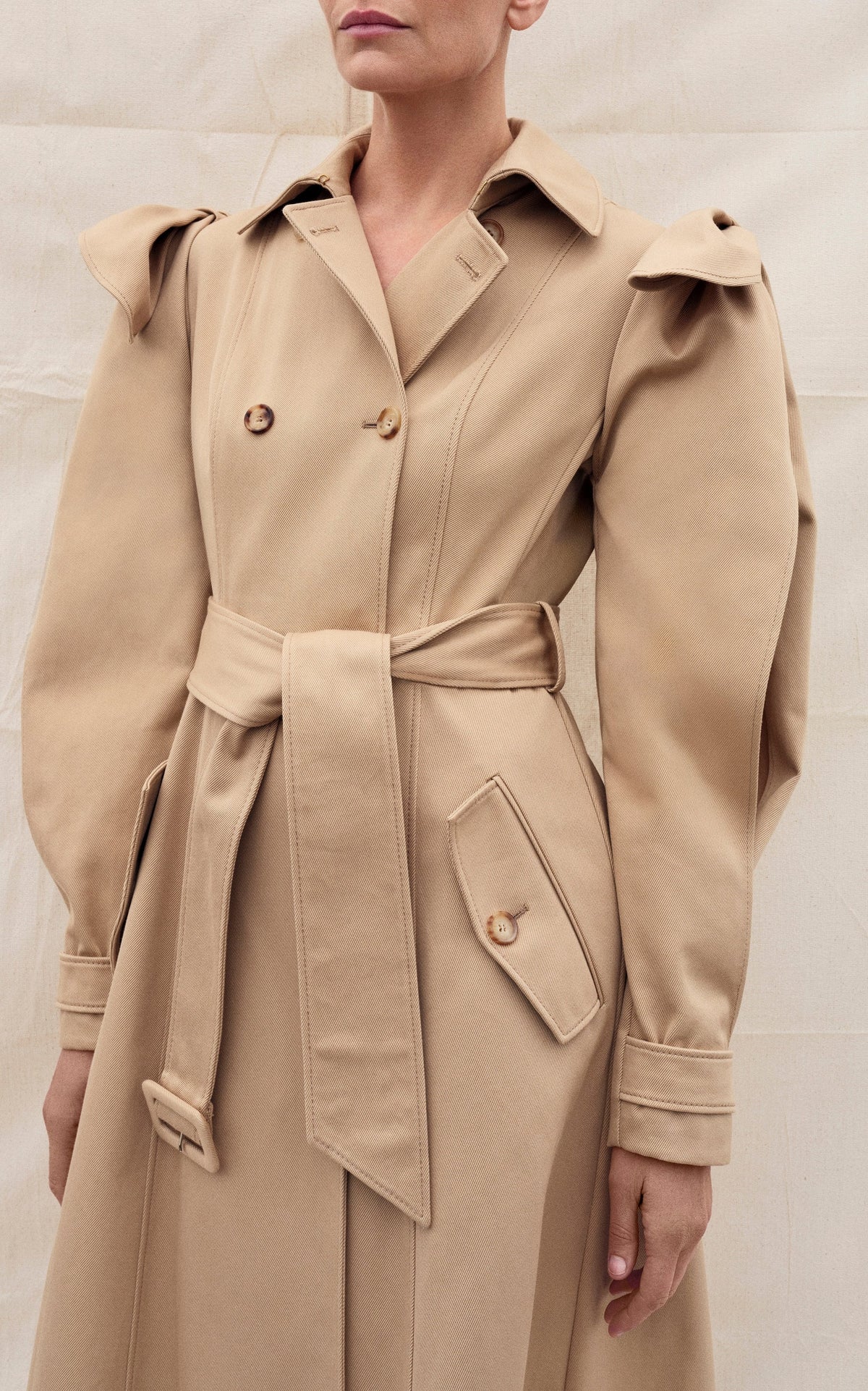 Camel / Manteau Benedict en coton - Camel