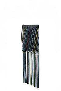 Naila Bag en noir multicolore soie tape fil