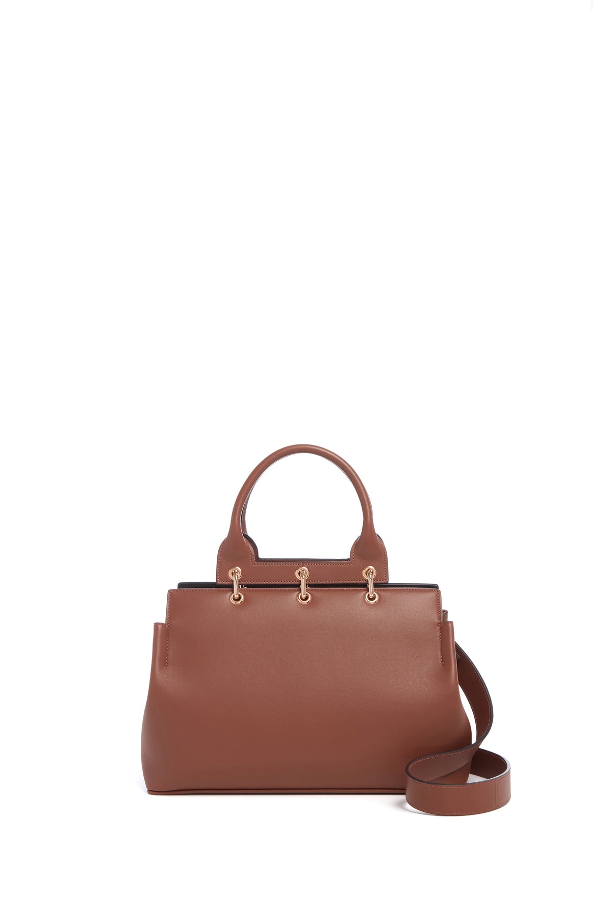 Amethyst Tote - Small (Ca en cognac nappa blossom