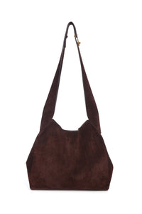 Dark Brown / Sac Hobo en cuir - Dark Brown