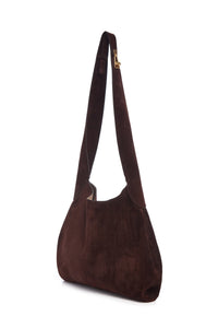 Dark Brown / Sac Hobo en cuir - Dark Brown
