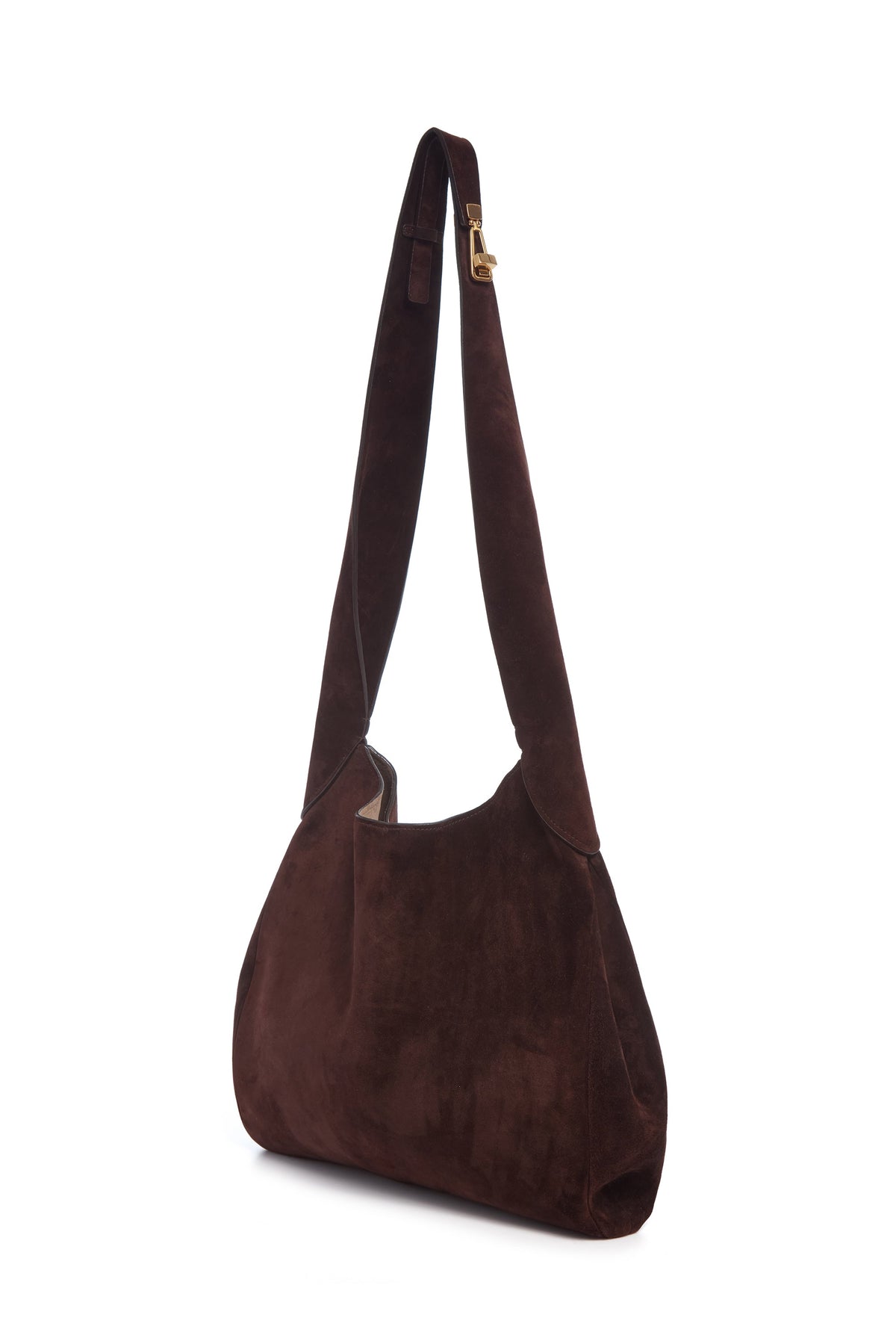 Dark Brown / Sac Hobo en cuir - Dark Brown