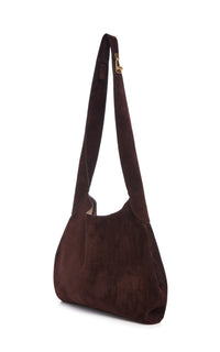 Dark Brown / Sac Hobo en cuir - Dark Brown