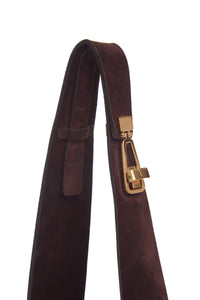 Dark Brown / Sac Hobo en cuir - Dark Brown