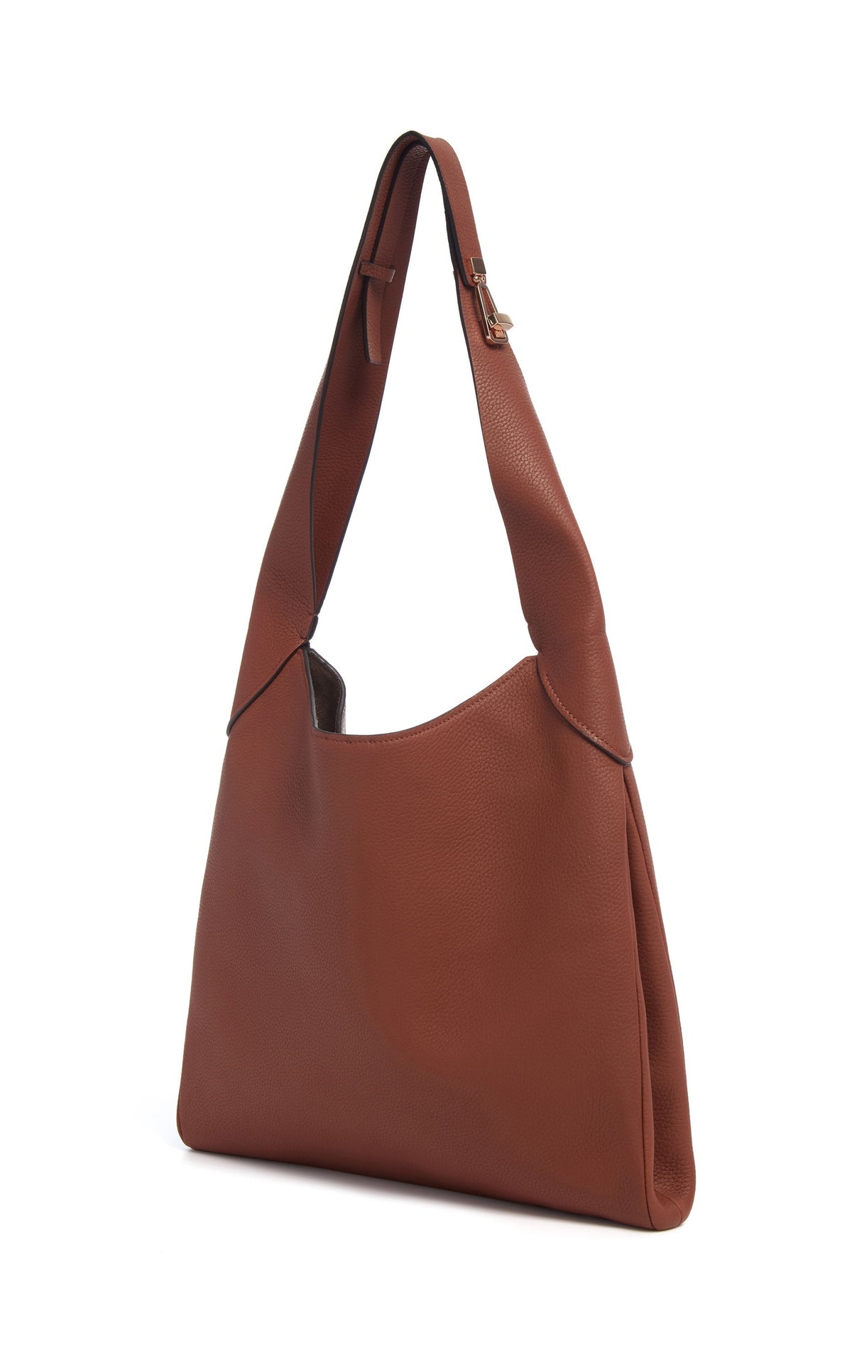 Cognac / Sac Hobo en cuir - Cognac