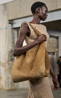 Dark Brown / Sac Hobo en cuir - Dark Brown