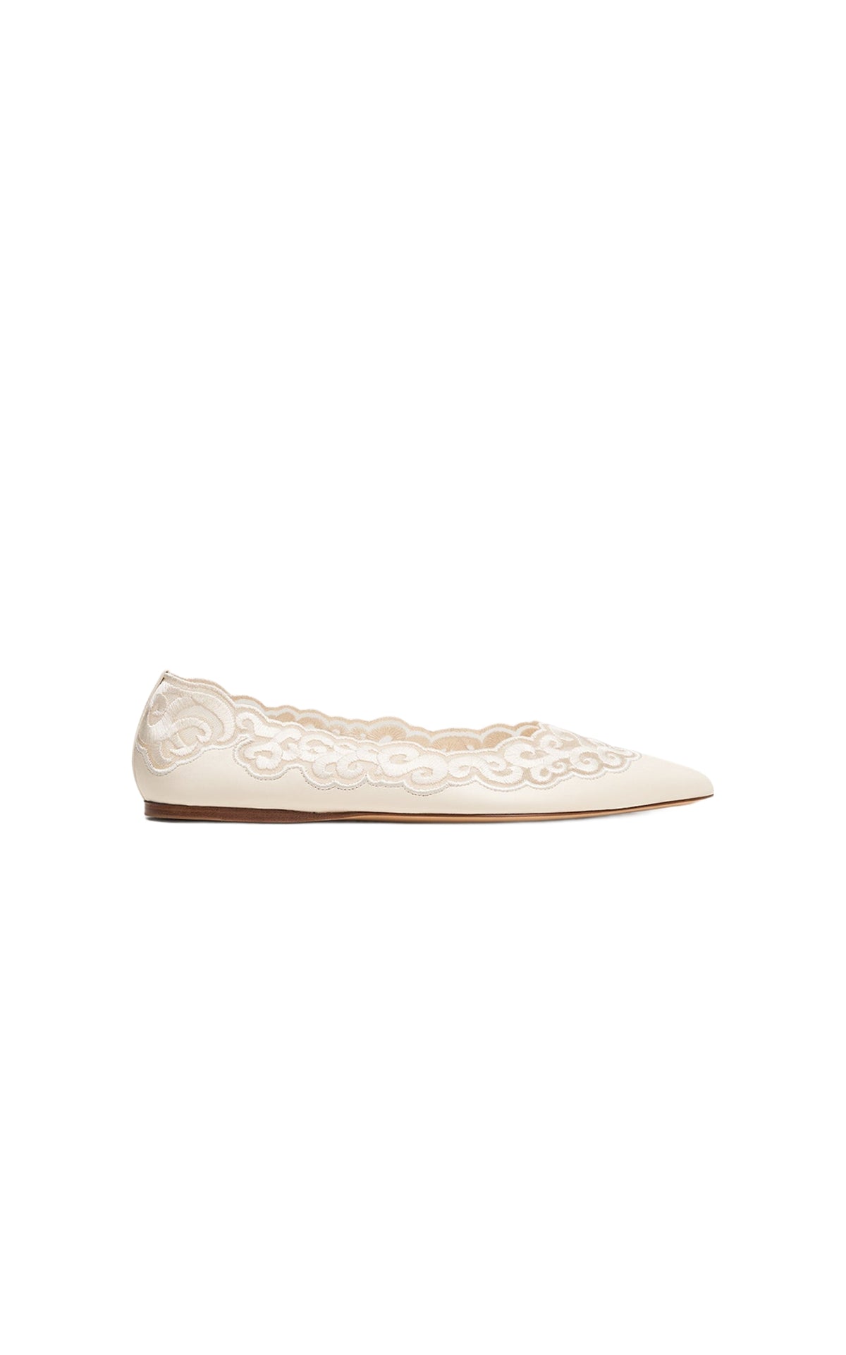 Ivory / Ballerines Ziva en cuir - Ivory