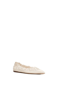 Ivory / Ballerines Ziva en cuir - Ivory