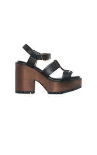 Black / Sandales à bride Hera 100 en cuir - Black