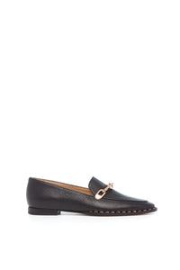 Larisa Loafer en noir cervo deerskin cuir