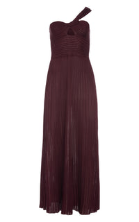 Bordeaux / Robe asymétrique Altura en soie - Bordeaux