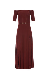 Kurt Dress en terre de sienne brûlée antilope mérinos fil