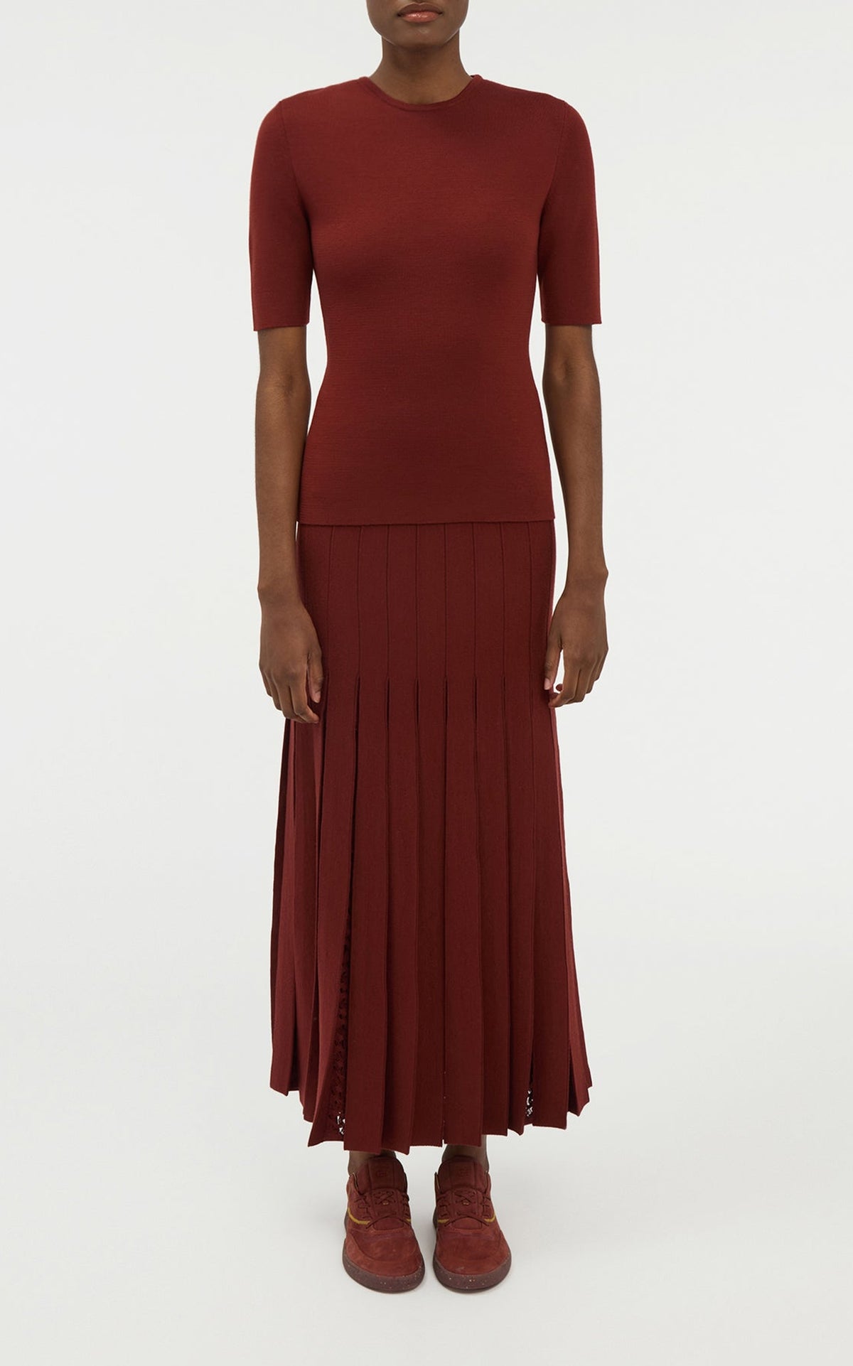 Burnt Sienna / Jupe Debutante en laine - Burnt Sienna