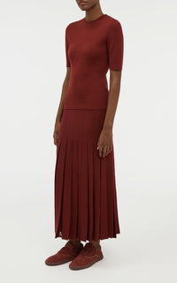 Burnt Sienna / Jupe Debutante en laine - Burnt Sienna