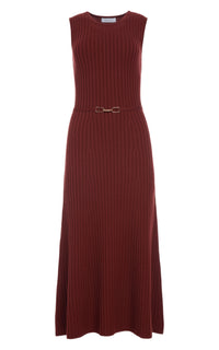 Burnt Sienna / Robe Meier cachemire et soie - Burnt Sienna