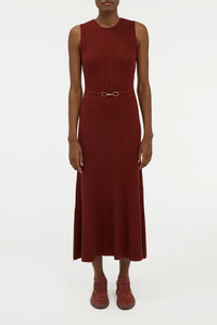 Burnt Sienna / Robe Meier cachemire et soie - Burnt Sienna