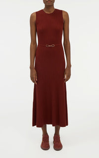 Burnt Sienna / Robe Meier cachemire et soie - Burnt Sienna