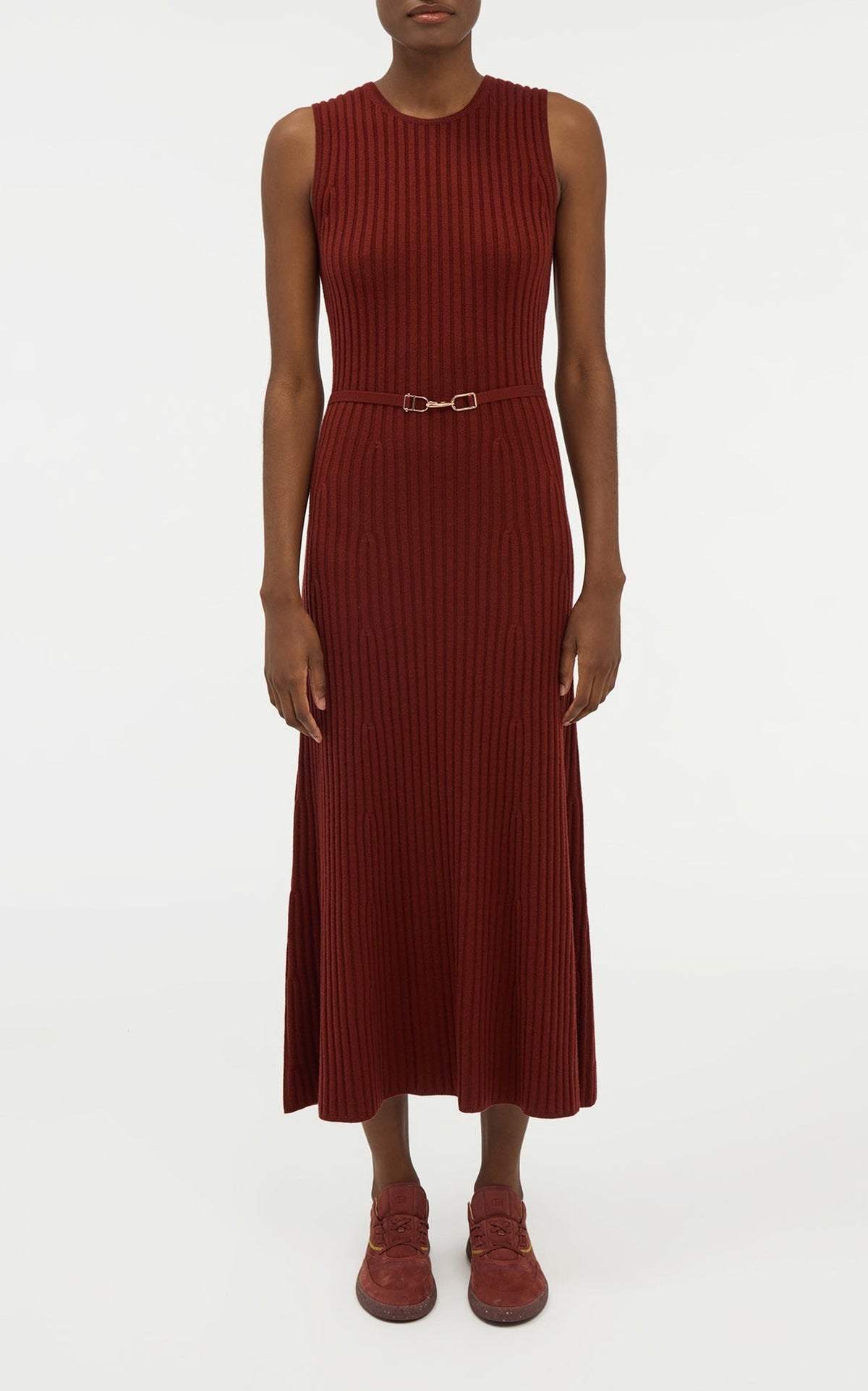 Burnt Sienna / Robe Meier cachemire et soie - Burnt Sienna