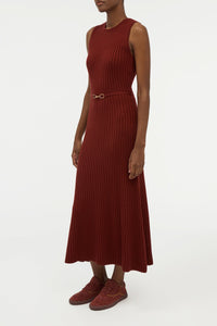 Burnt Sienna / Robe Meier cachemire et soie - Burnt Sienna