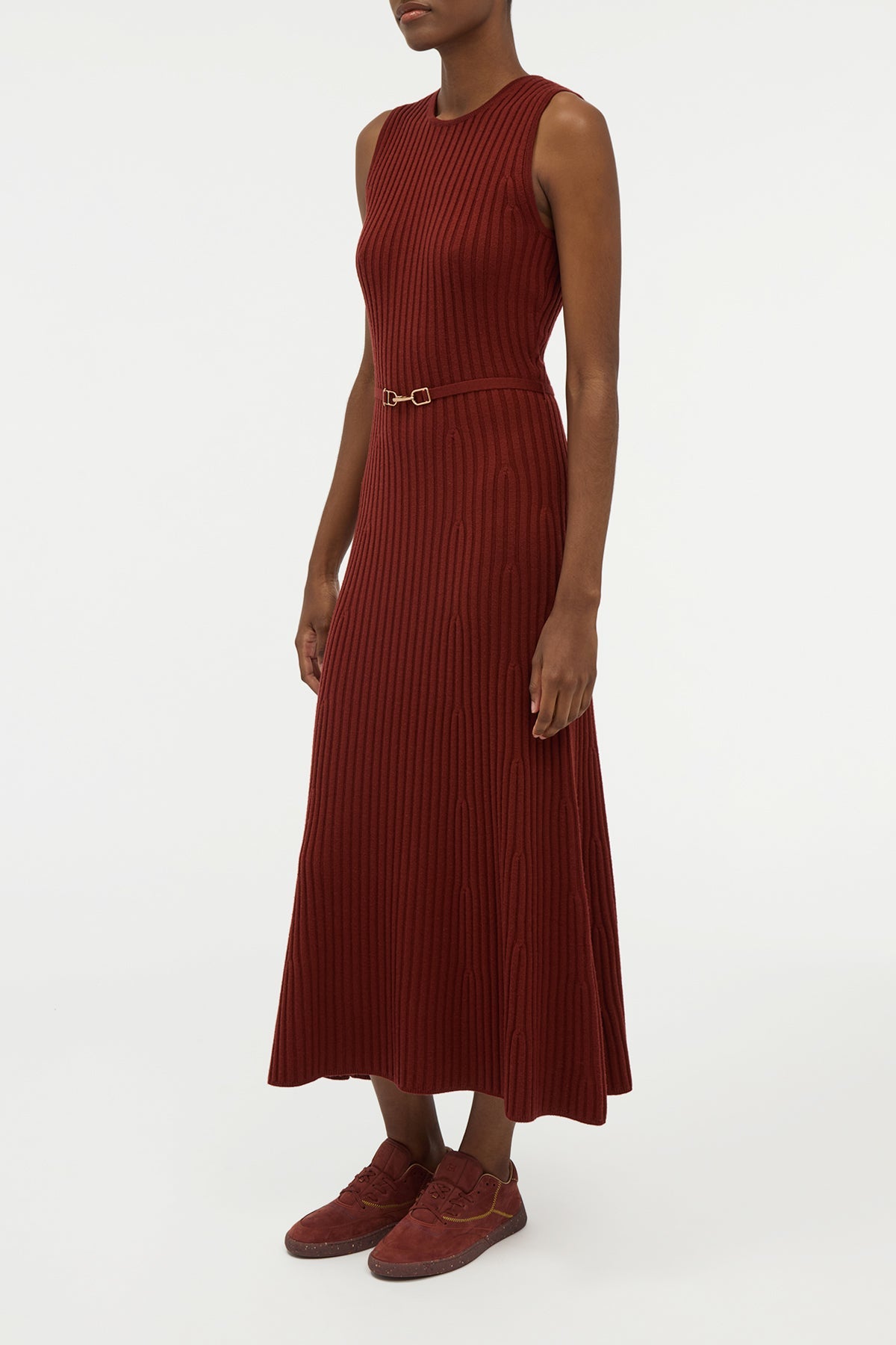 Burnt Sienna / Robe Meier cachemire et soie - Burnt Sienna