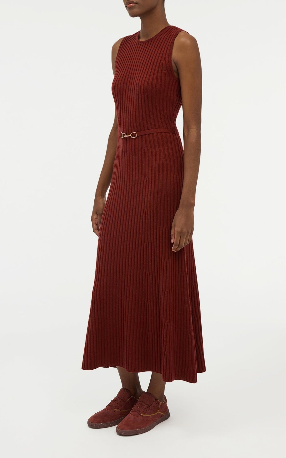 Burnt Sienna / Robe Meier cachemire et soie - Burnt Sienna