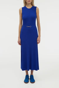 Cobalt / Robe Meier cachemire et soie - Cobalt