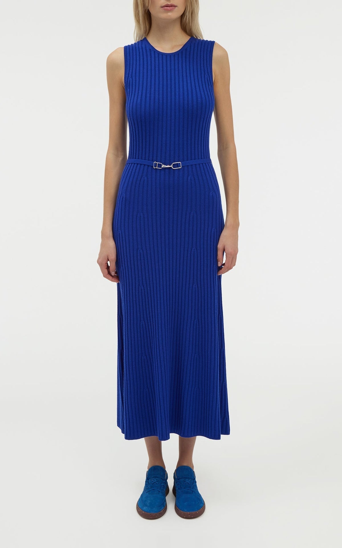 Cobalt / Robe Meier en cachemire et soie - Cobalt