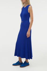 Cobalt / Robe Meier cachemire et soie - Cobalt