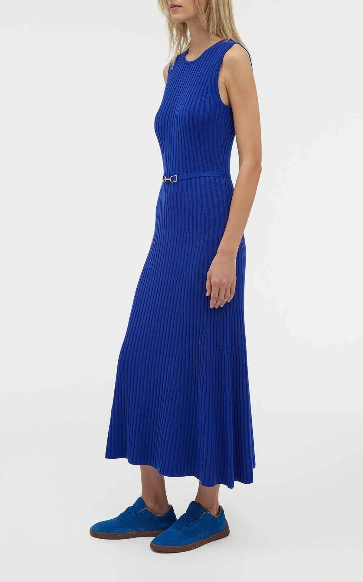 Cobalt / Robe Meier en cachemire et soie - Cobalt