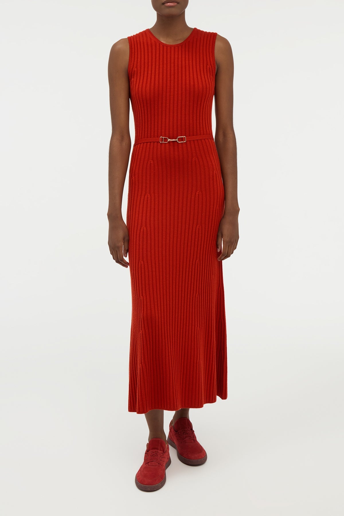 Meier Dress en orange antilope wanaka mérinos cachemire