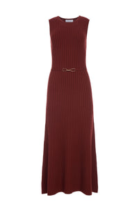 Burnt Sienna / Robe Meier cachemire et soie - Burnt Sienna