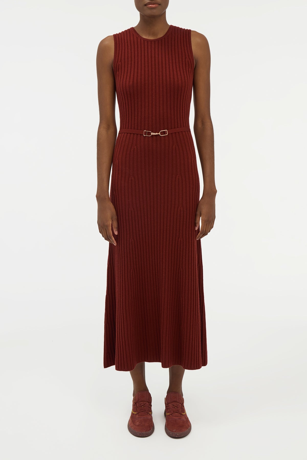 Burnt Sienna / Robe Meier cachemire et soie - Burnt Sienna