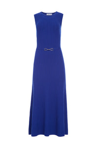 Cobalt / Robe Meier cachemire et soie - Cobalt