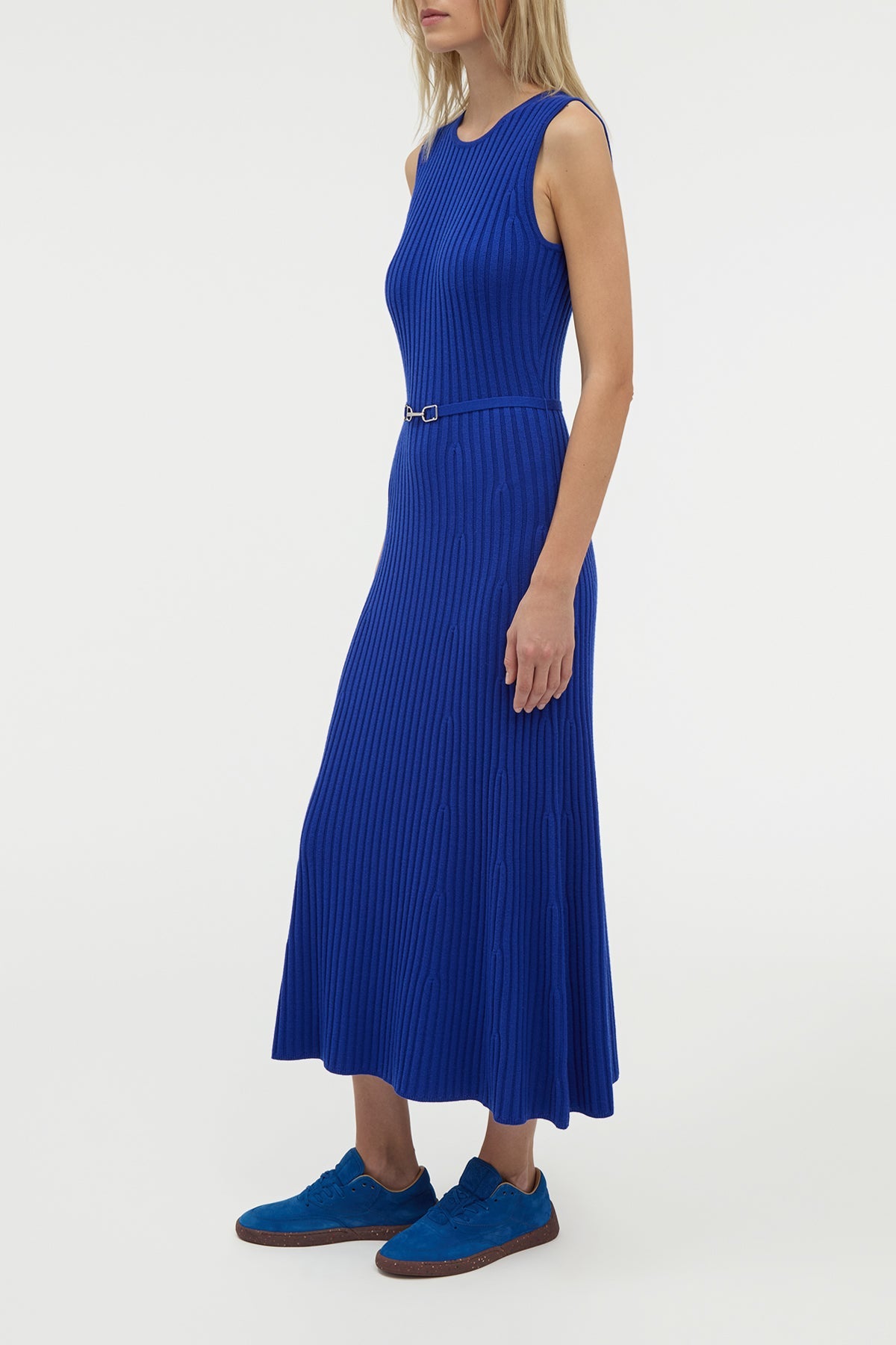 Cobalt / Robe Meier cachemire et soie - Cobalt