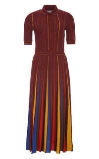 Burnt Sienna / Robe Calypso en laine - Burnt Sienna