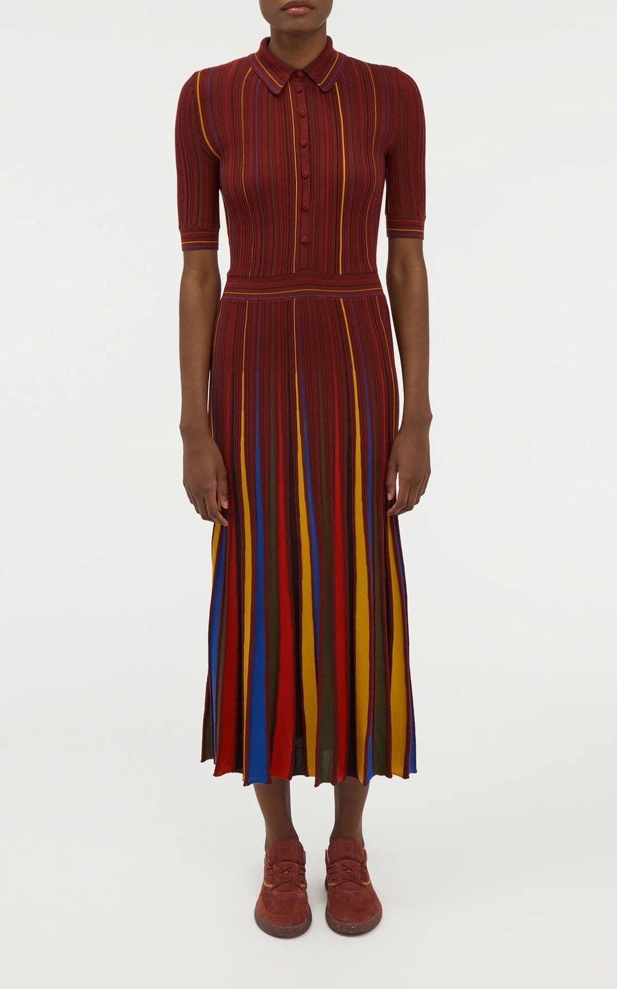 Burnt Sienna / Robe Calypso en laine - Burnt Sienna
