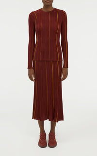 Burnt Sienna / Jupe Celeano en laine - Burnt Sienna