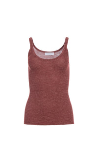 Cinxia Cashmere and Silk Tank Top - Burnt Sienna