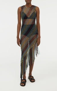 Black Multi / Robe Nabia en soie - Black Multi