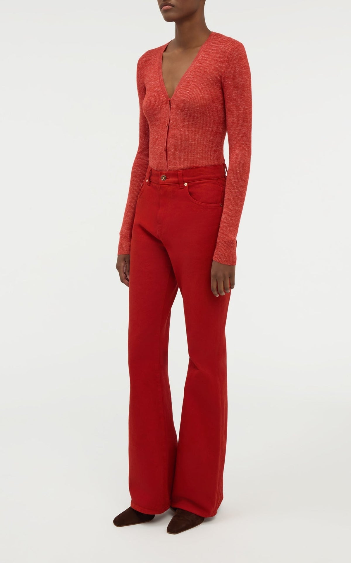 Antelope Orange / Cardigan Aiste en cachemire et soie - Antelope Orange