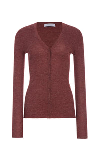 Burnt Sienna / Cardigan Aiste cachemire et soie - Burnt Sienna