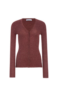 Burnt Sienna / Cardigan Aiste cachemire et soie - Burnt Sienna